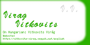 virag vitkovits business card