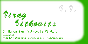 virag vitkovits business card